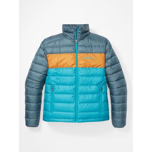 Marmot Ares Jackets - Mens Down Jacket Blue Grey CA293647 Canada